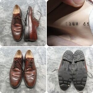 Salvatore Ferragamo‎ Dress Shoes Men 7 US 41 EU Brown Leather Lace-Up Italy Made